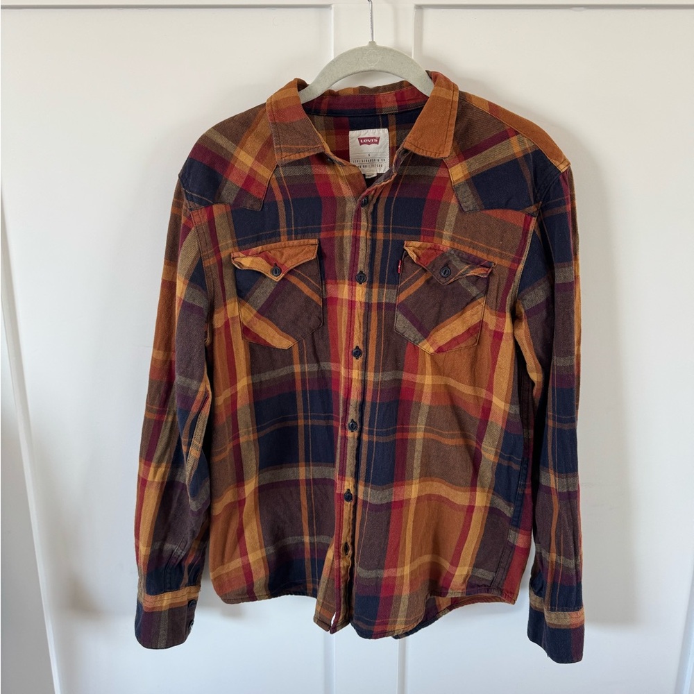 Levi's Men's Multicolor Plaid Shirt - 100% Cotton